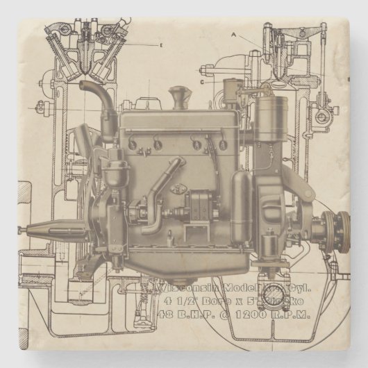 ウィスコンシンモーターミルウォーキーウィスコンシンガスエンジンX ストーンコースター (正面)