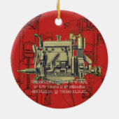 ウィスコンシンモーターミルウォーキーウィスコンシンガスエンジンX セラミックオーナメント (裏面)