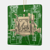 ウィスコンシンモーターミルウォーキーウィスコンシンガスエンジンX セラミックオーナメント (左)