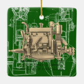 ウィスコンシンモーターミルウォーキーウィスコンシンガスエンジンX セラミックオーナメント (裏面)