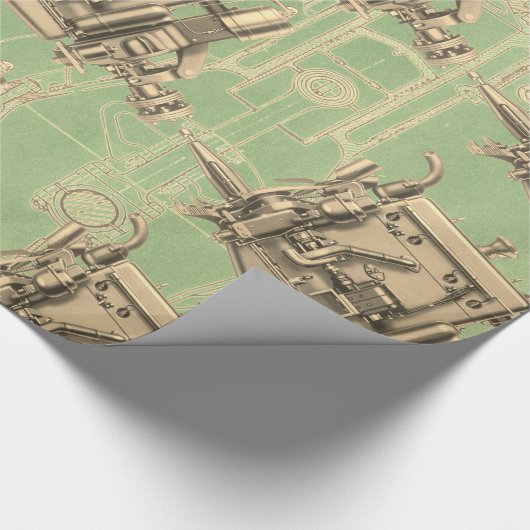 ウィスコンシンモーターミルウォーキーウィスコンシンガスエンジンX ラッピングペーパー (角)