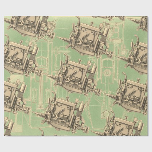 ウィスコンシンモーターミルウォーキーウィスコンシンガスエンジンX ラッピングペーパー (フラット)