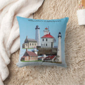 ウィスコンシンライトハウス枕 クッション (ブランケット)