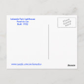 ウィスコンシンライトハウス ポストカード (裏面)