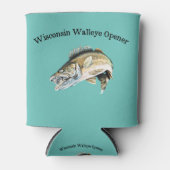 ウィスコンシンワルレイエ魚釣りオープナー 缶クーラー (正面)