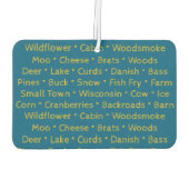 ウィスコンシンワーズカーエアーフレッシュナー カーエアーフレッシュナー (裏面)