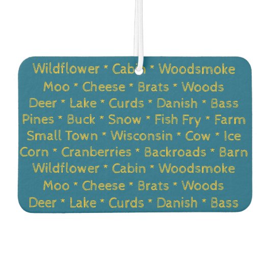 ウィスコンシンワーズカーエアーフレッシュナー カーエアーフレッシュナー (正面)