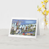 ウィスコンシンヴィンテージはがき カード (黄色い花)