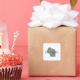 ウィスコンシンヴィンテージグレーラインテクスチャードの黒板 スクエアシール