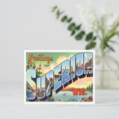 ウィスコンシンヴィンテージ大文字葉書 ポストカード (スタンド正面)