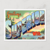 ウィスコンシンヴィンテージ大文字葉書 ポストカード (正面)