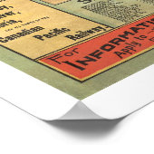 ウィスコンシン中央鉄道地図1882 ポスター (角)