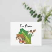 ウィスコンシン出身のTEE I ポストカード (スタンド正面)