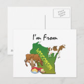 ウィスコンシン出身のTEE I ポストカード (正面/裏面)