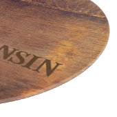 ウィスコンシン刻印チーズフープ付き切削板 カッティングボード (角)
