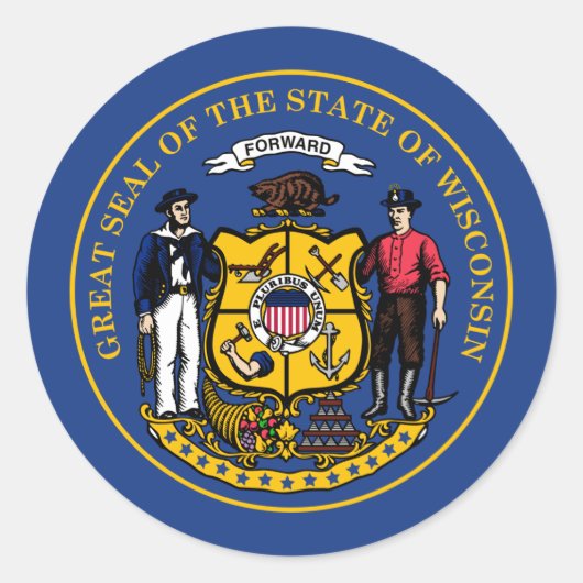 ウィスコンシン印鑑、ウィスコンシン印鑑 ラウンドシール (正面)
