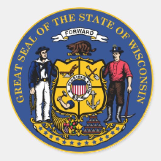 ウィスコンシン印 ラウンドシール (正面)