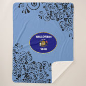 ウィスコンシン国旗 シェルパブランケット (正面)