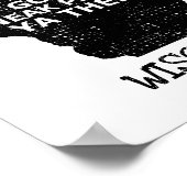 ウィスコンシン地図オープスニーク過去やスラングことわざ ポスター (角)