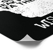 ウィスコンシン地図オープスニーク過去やスラングことわざ ポスター (角)