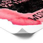 ウィスコンシン地図オープスニーク過去ヤそこにことわざレッド ポスター (角)