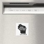 ウィスコンシン地図オープスニーク過去ヤそこに引用文州 マグネット (インサイチュ (食洗機))