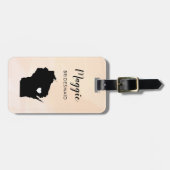 ウィスコンシン地図ラゲージタグ、ウェディングパーティーへようこそ ラゲッジタグ (正面横)