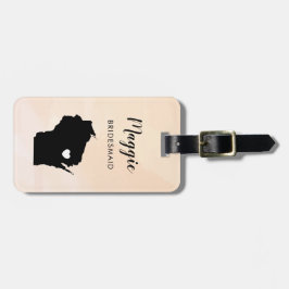 ウィスコンシン地図ラゲージタグ、ウェディングパーティーへようこそ ラゲッジタグ