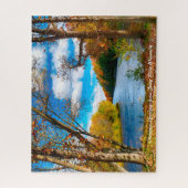 ウィスコンシン川をジャンプ。クリスマスの挨拶 ジグソーパズル (縦)