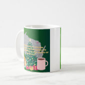 ウィスコンシン州のクリスマス音楽とコーヒーとドーナツ コーヒーマグカップ (正面左)