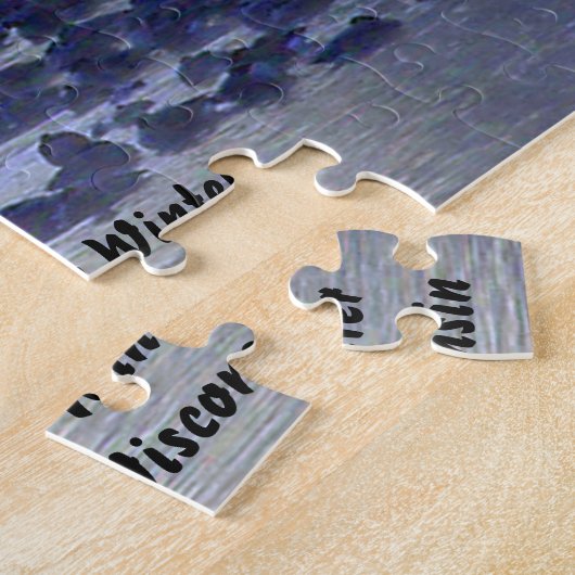 ウィスコンシン州のメコン州ミシガン湖のウィンターゲース ジグソーパズル (側面)