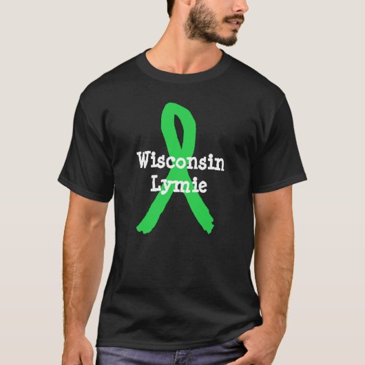 ウィスコンシン州のライム病啓発Tシャツ Lyme Tシャツ (正面)