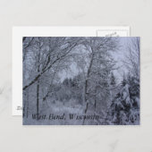 ウィスコンシン州の冬 ポストカード (正面/裏面)