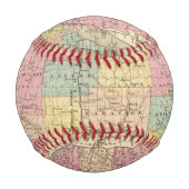 ウィスコンシン州の地図 野球ボール (裏面)