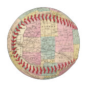 ウィスコンシン州の地図 野球ボール (正面左)