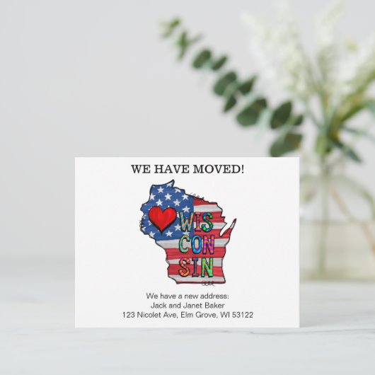 ウィスコンシン州の州が発表を動かした ポストカード (スタンド正面)
