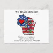 ウィスコンシン州の州が発表を動かした ポストカード (正面)