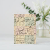 ウィスコンシン州の州ワウケシャ郡の地図 ポストカード (スタンド正面)