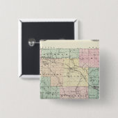 ウィスコンシン州の州、オークレア郡の地図 缶バッジ (正面&裏面)