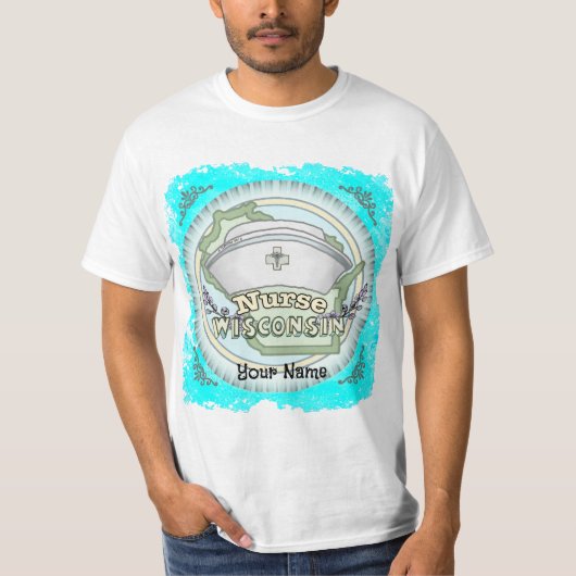 ウィスコンシン州の看護師 Tシャツ (正面)