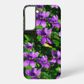 ウィスコンシン州の花 ウッドバイオレットのモザイク SAMSUNG GALAXYケース (裏面)