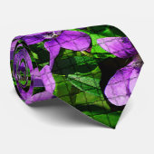 ウィスコンシン州の花 ムラサキツユクサ モザイク パターン ネクタイ (ロール)