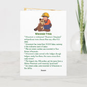 ウィスコンシン州の記念日おめでとう！2月15日 カード (裏面)