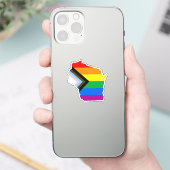 ウィスコンシン州の誇り LGBTQ プログレスプライド シール (スマートフォン)