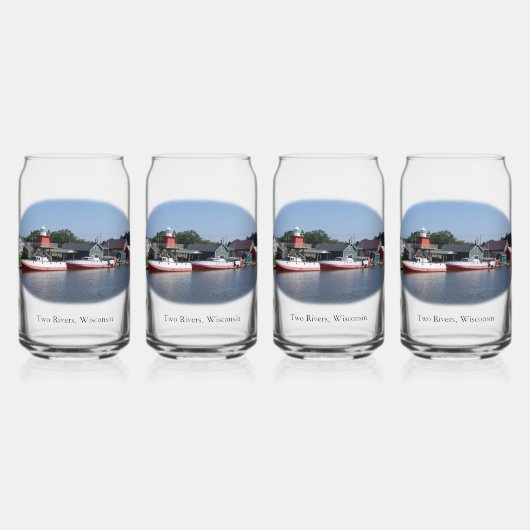 ウィスコンシン州の2つの川はガラスになることができる ガラス缶 (正面)