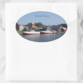 ウィスコンシン州の2つの河川 楕円形シール (バッグ)