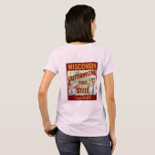 ウィスコンシン州は1848年から他州をお酒で負かしてます Tシャツ (裏面フル)