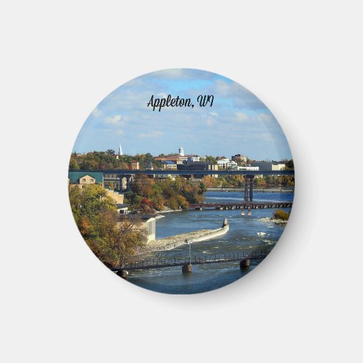 ウィスコンシン州アップルトンの風景写真 マグネット (正面)