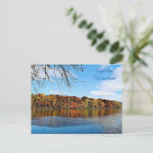 ウィスコンシン州アップルトン紅葉写真はがき ポストカード (スタンド正面)