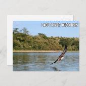 ウィスコンシン州イーグル川端書 ポストカード (正面/裏面)